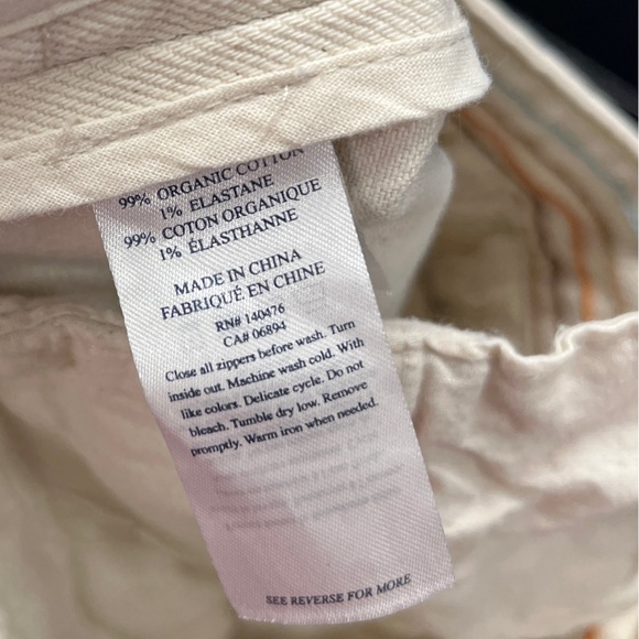 Faherty Organic Cotton Straight Ankle Denim Jeans in White Dune Wash 27 - Picture 5 of 10